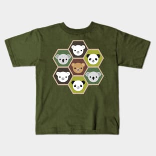 Kawaii Autumn Bears Kids T-Shirt